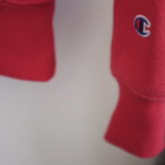 COPY - Champion red C-Life Reverse Weave C Logo Pull-Over Men's Hoodie fleece s… - Picture 3 of 12